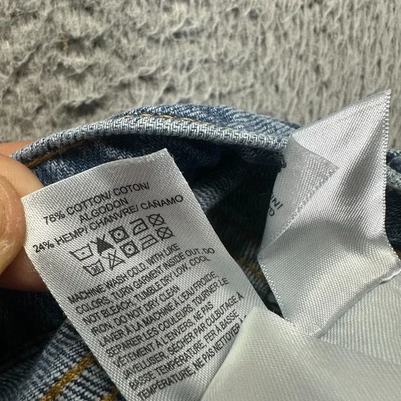 Lucky Brand Jeans Womens 8 Blue Cotton Denim Boyfriend Relaxed Faded Workwear - Picture 8 of 12